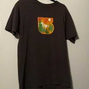 Vintage Burton Brown & Orange Graphic T-shirt Snowboarding
